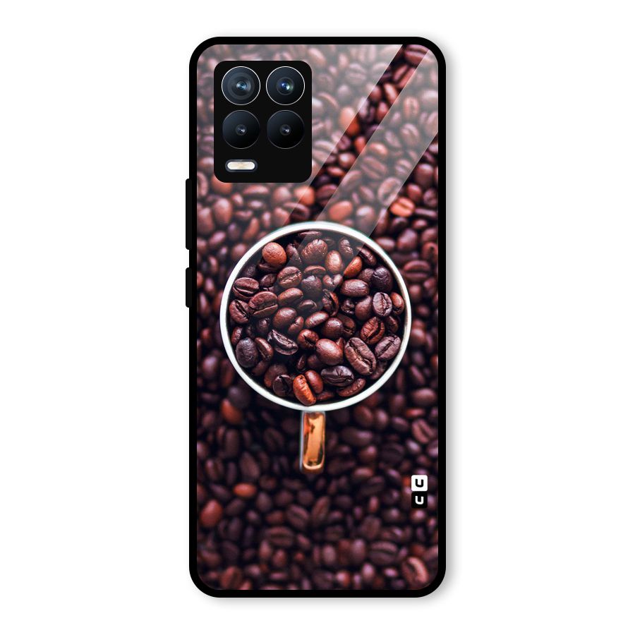 Focus Coffee Beans Glass Back Case for Realme 8 Pro