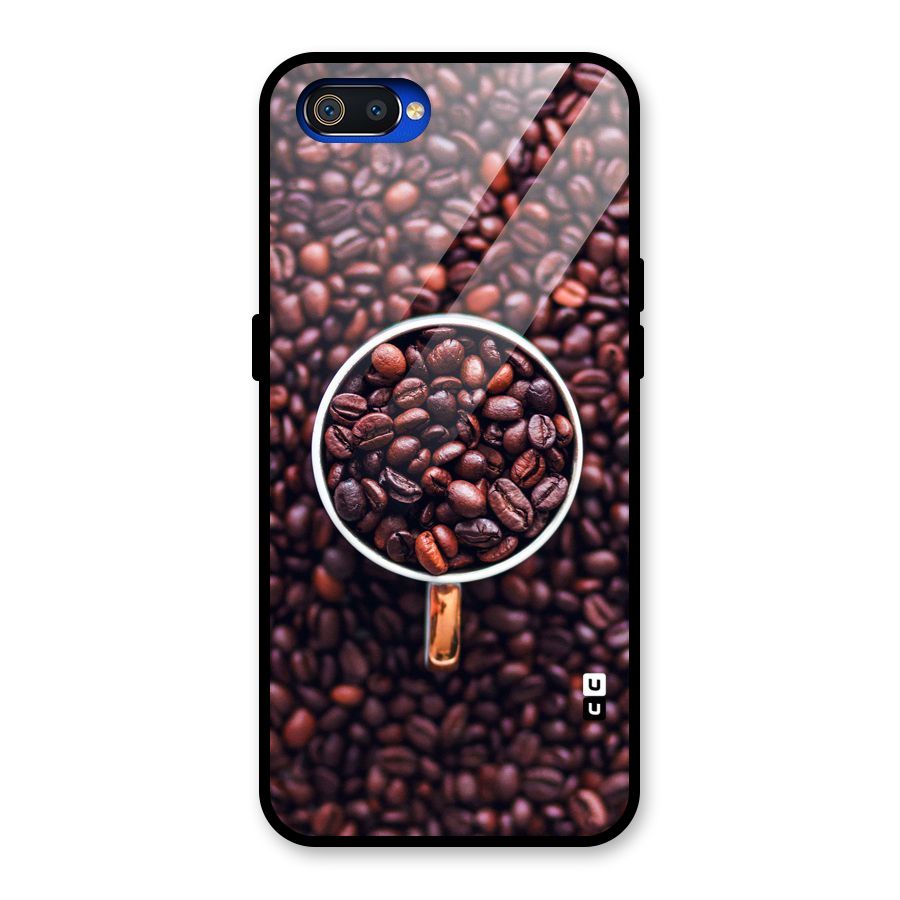 Focus Coffee Beans Glass Back Case for Realme C2