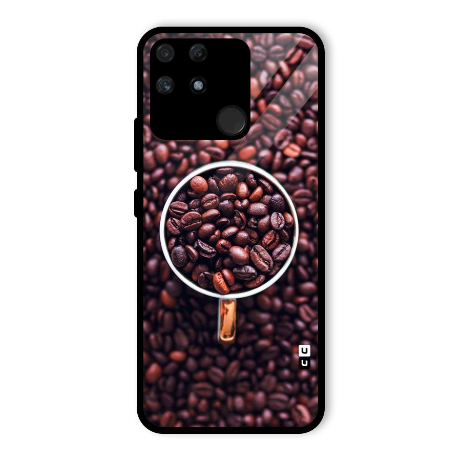 Focus Coffee Beans Glass Back Case for Realme Narzo 50A
