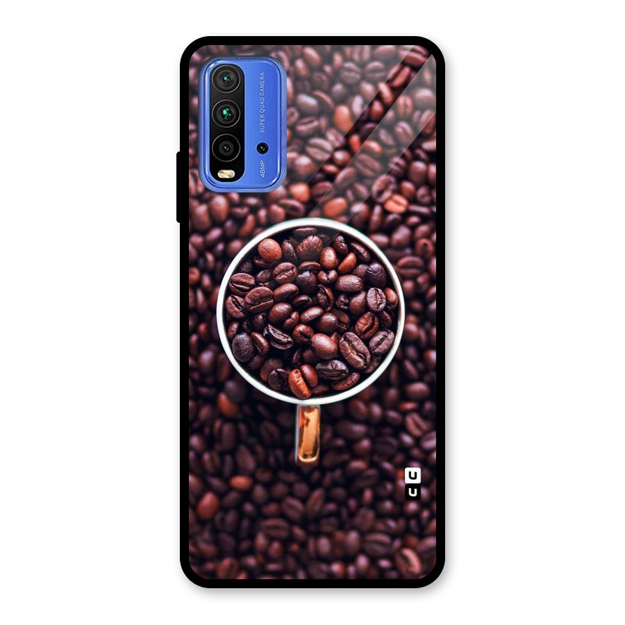 Focus Coffee Beans Glass Back Case for Redmi 9 Power