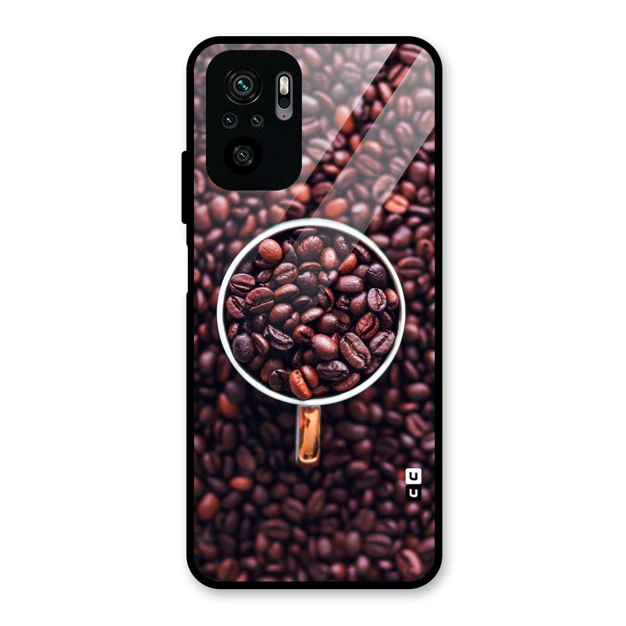 Focus Coffee Beans Glass Back Case for Redmi Note 10S
