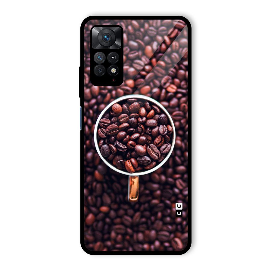 Focus Coffee Beans Glass Back Case for Redmi Note 11 Pro