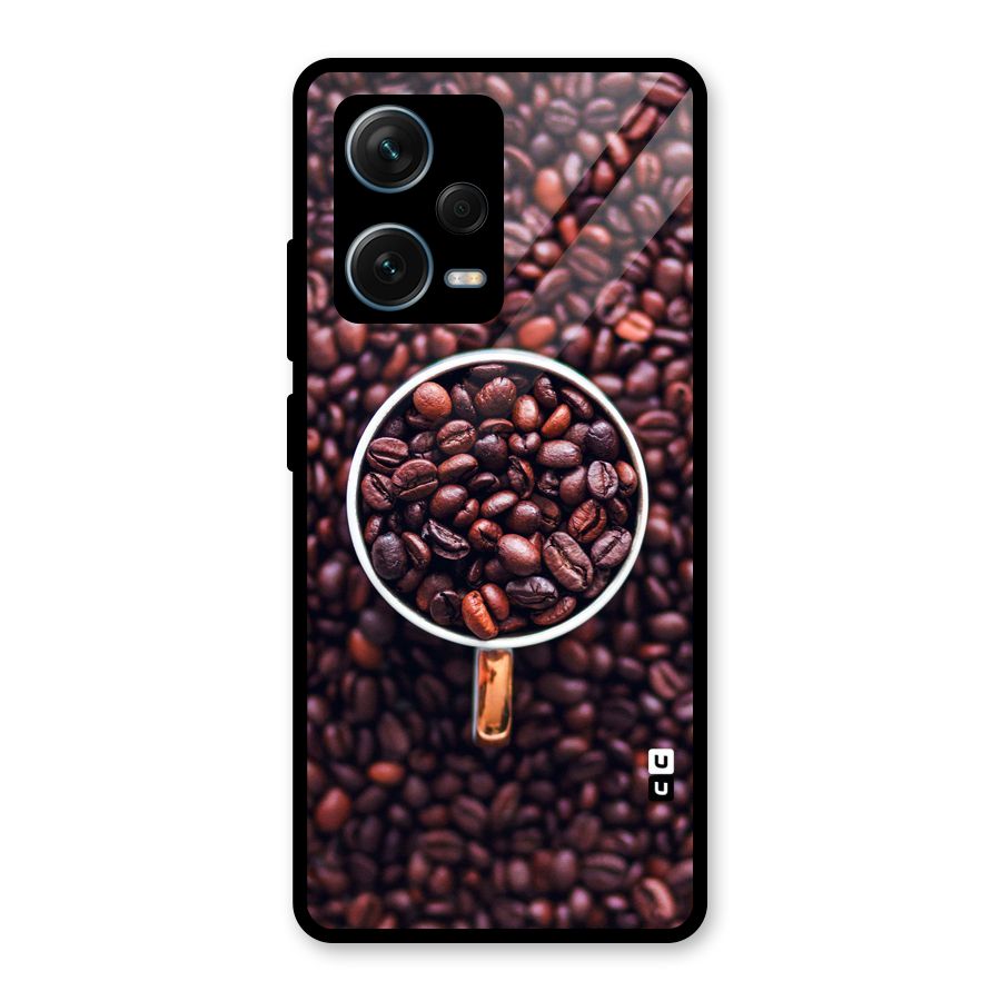 Focus Coffee Beans Glass Back Case for Redmi Note 12 Pro Plus 5G