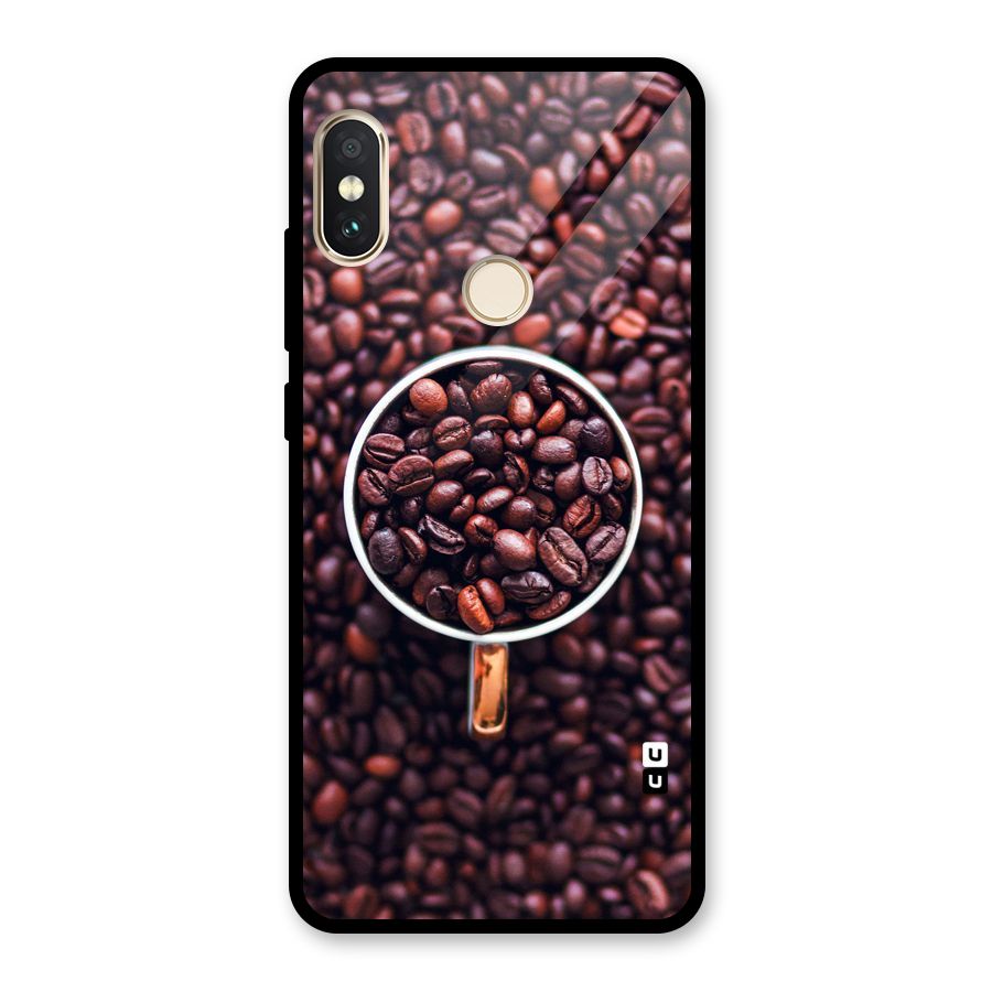 Focus Coffee Beans Glass Back Case for Redmi Note 5 Pro