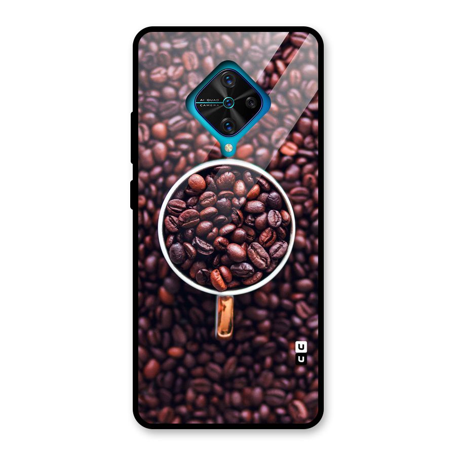 Focus Coffee Beans Glass Back Case for Vivo S1 Pro