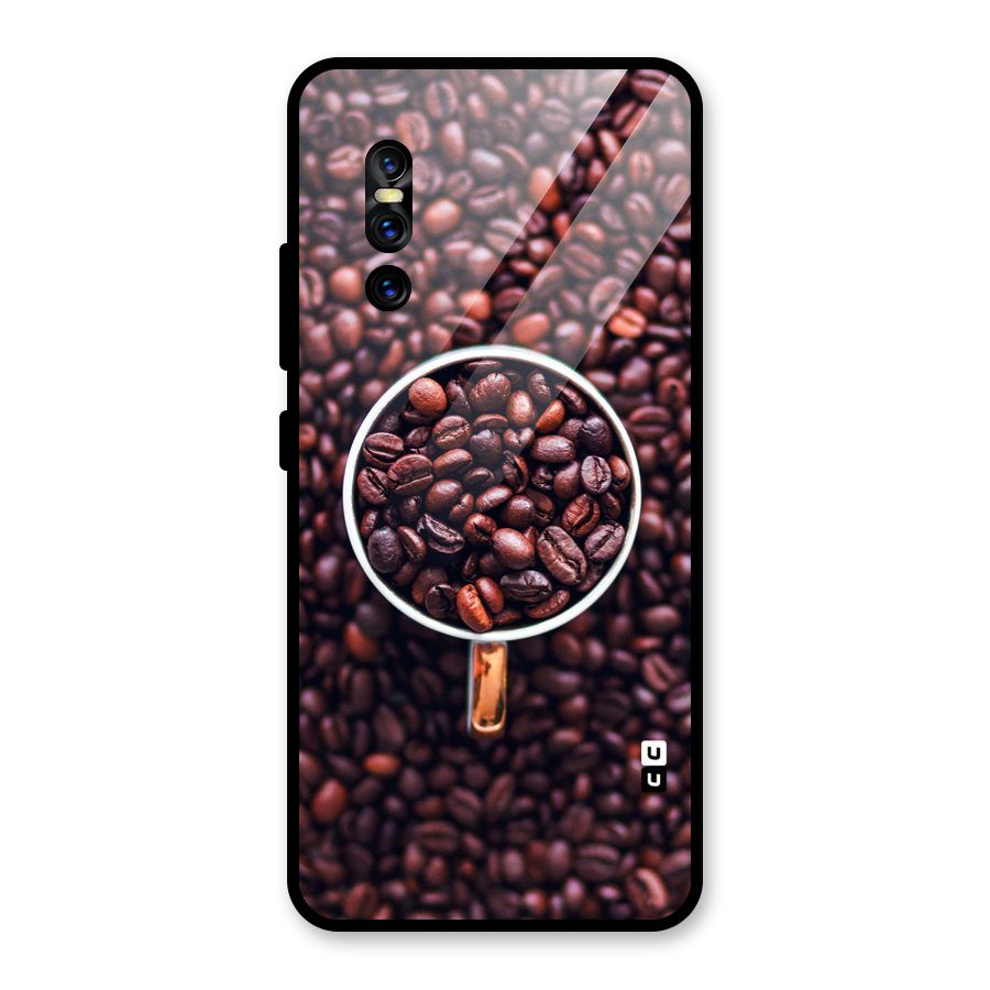 Focus Coffee Beans Glass Back Case for Vivo V15 Pro
