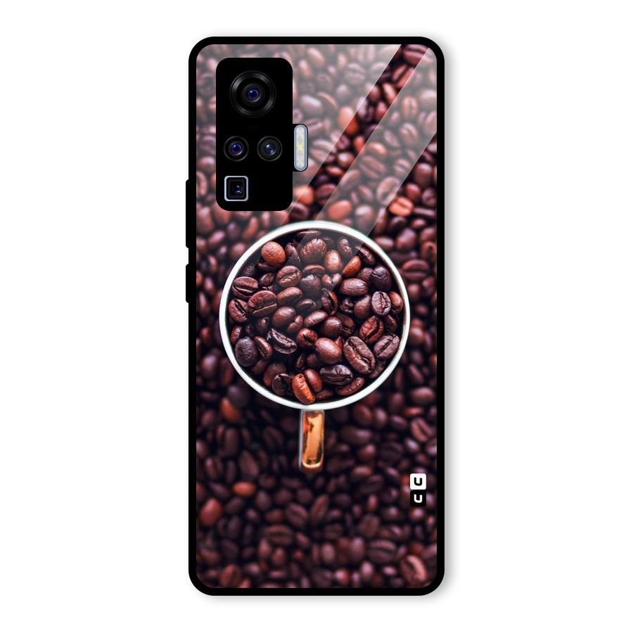 Focus Coffee Beans Glass Back Case for Vivo X50 Pro