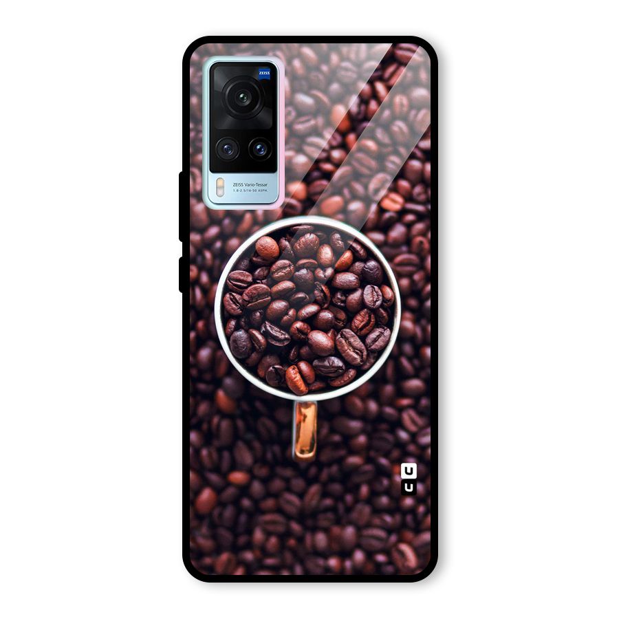 Focus Coffee Beans Glass Back Case for Vivo X60