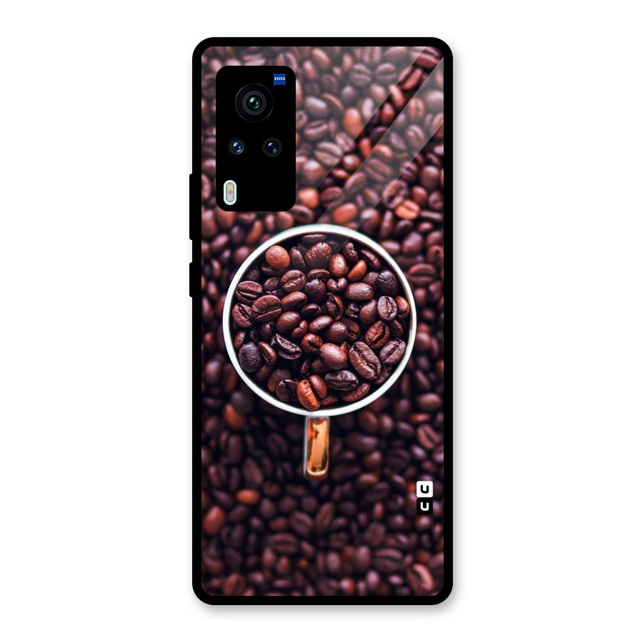 Focus Coffee Beans Glass Back Case for Vivo X60 Pro