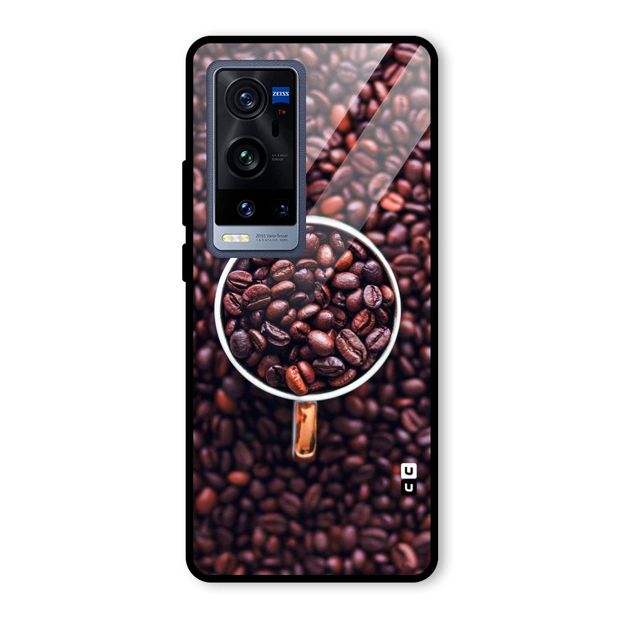 Focus Coffee Beans Glass Back Case for Vivo X60 Pro Plus