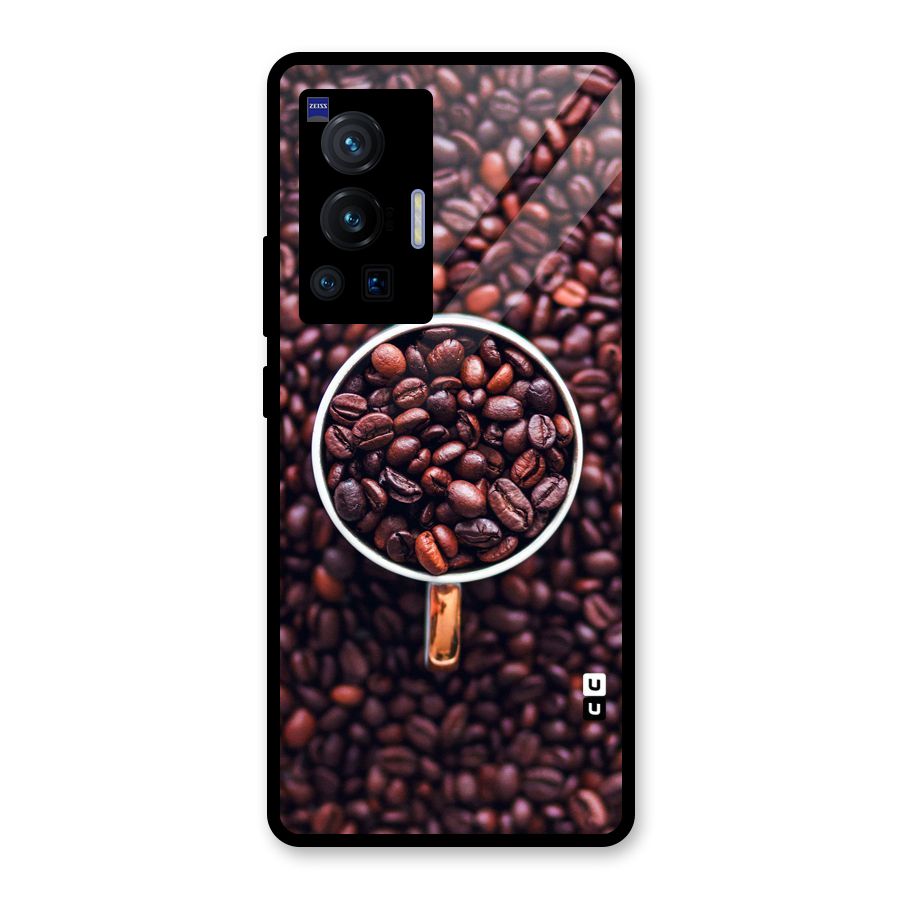 Focus Coffee Beans Glass Back Case for Vivo X70 Pro