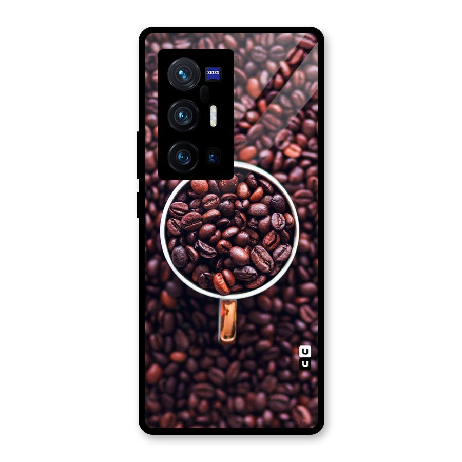 Focus Coffee Beans Glass Back Case for Vivo X70 Pro Plus