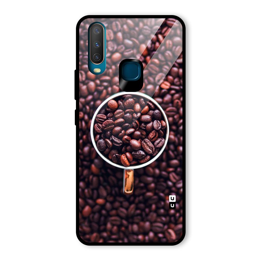 Focus Coffee Beans Glass Back Case for Vivo Y12