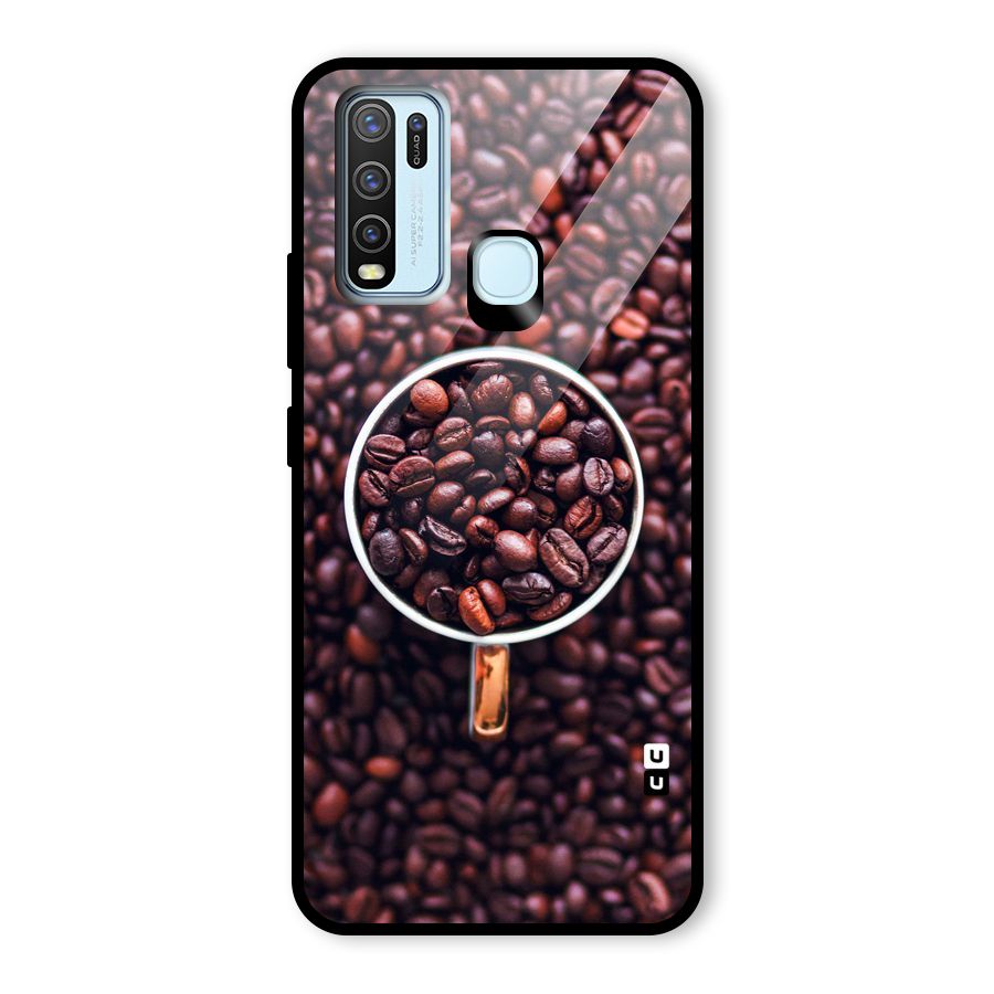 Focus Coffee Beans Glass Back Case for Vivo Y30
