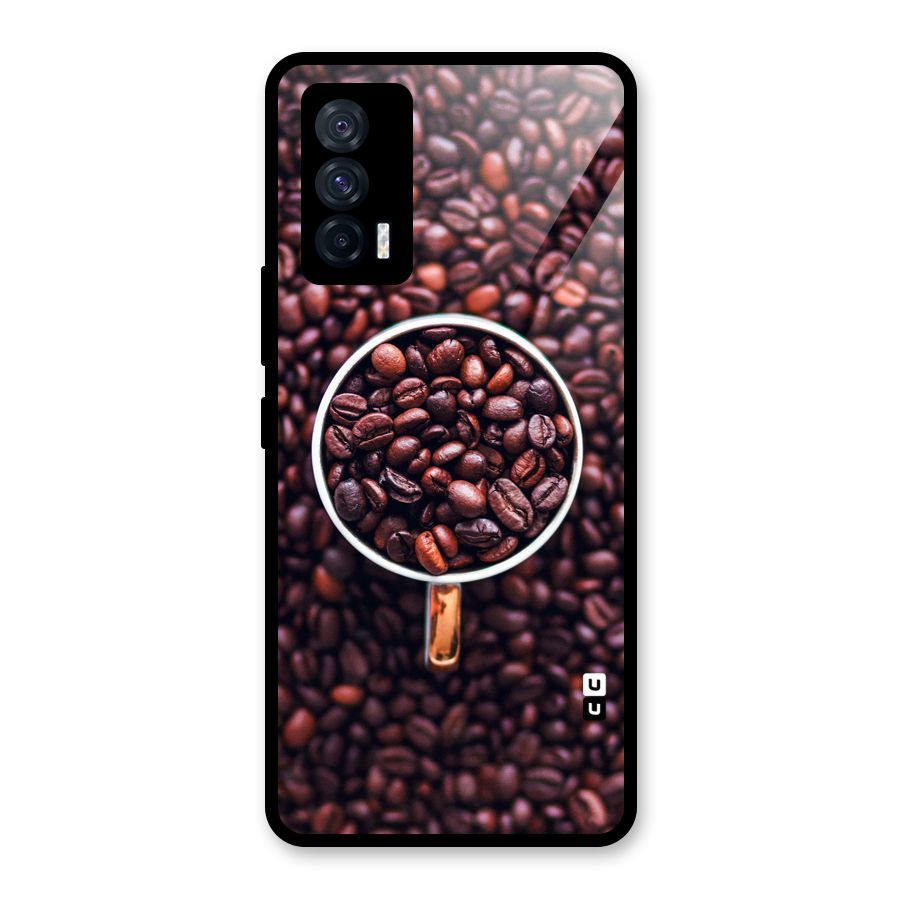 Focus Coffee Beans Glass Back Case for Vivo iQOO 7 5G