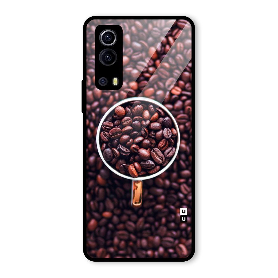 Focus Coffee Beans Glass Back Case for Vivo iQOO Z3