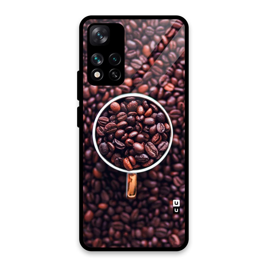 Focus Coffee Beans Glass Back Case for Xiaomi 11i HyperCharge 5G