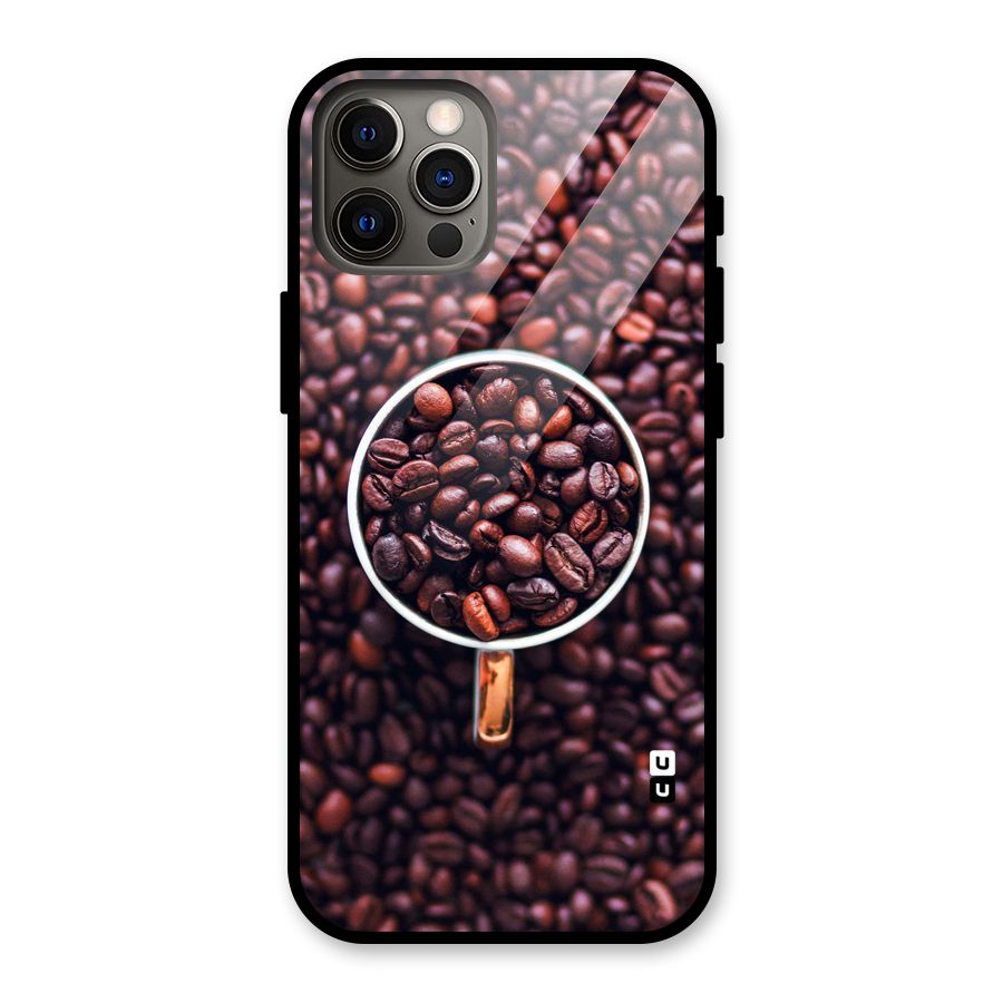 Focus Coffee Beans Glass Back Case for iPhone 12 Pro
