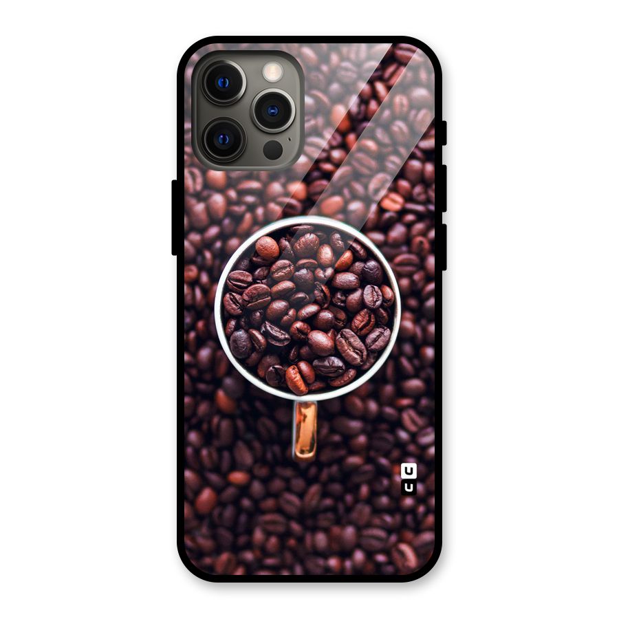 Focus Coffee Beans Glass Back Case for iPhone 12 Pro Max
