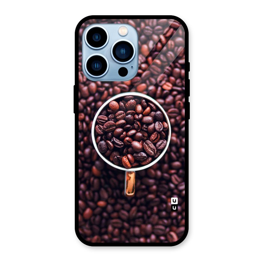 Focus Coffee Beans Glass Back Case for iPhone 13 Pro