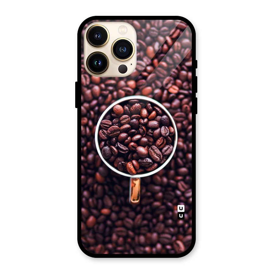 Focus Coffee Beans Glass Back Case for iPhone 13 Pro Max
