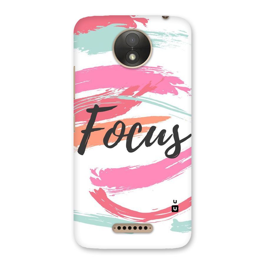 Focus Colours Back Case for Moto C Plus