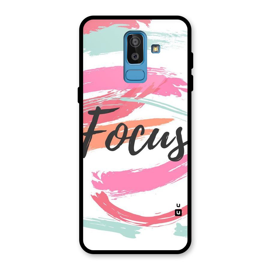 Focus Colours Glass Back Case for Galaxy J8