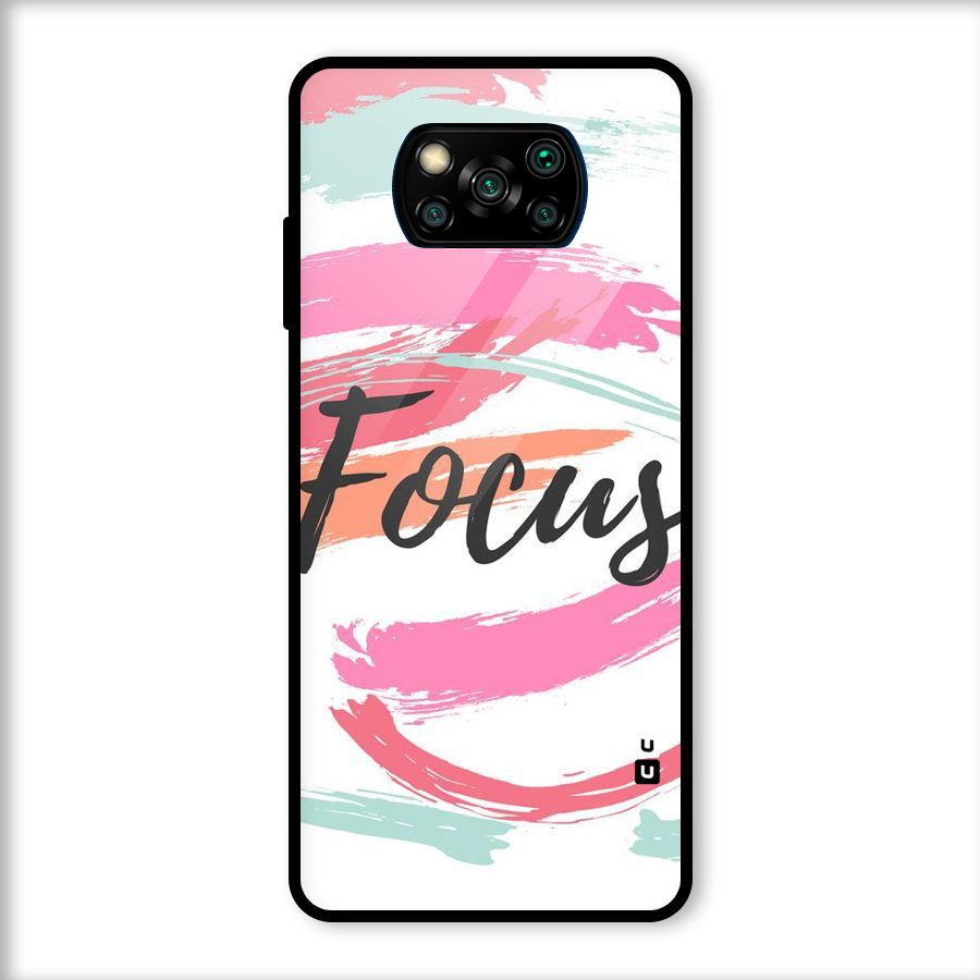 Focus Colours Glass Back Case for Poco X3