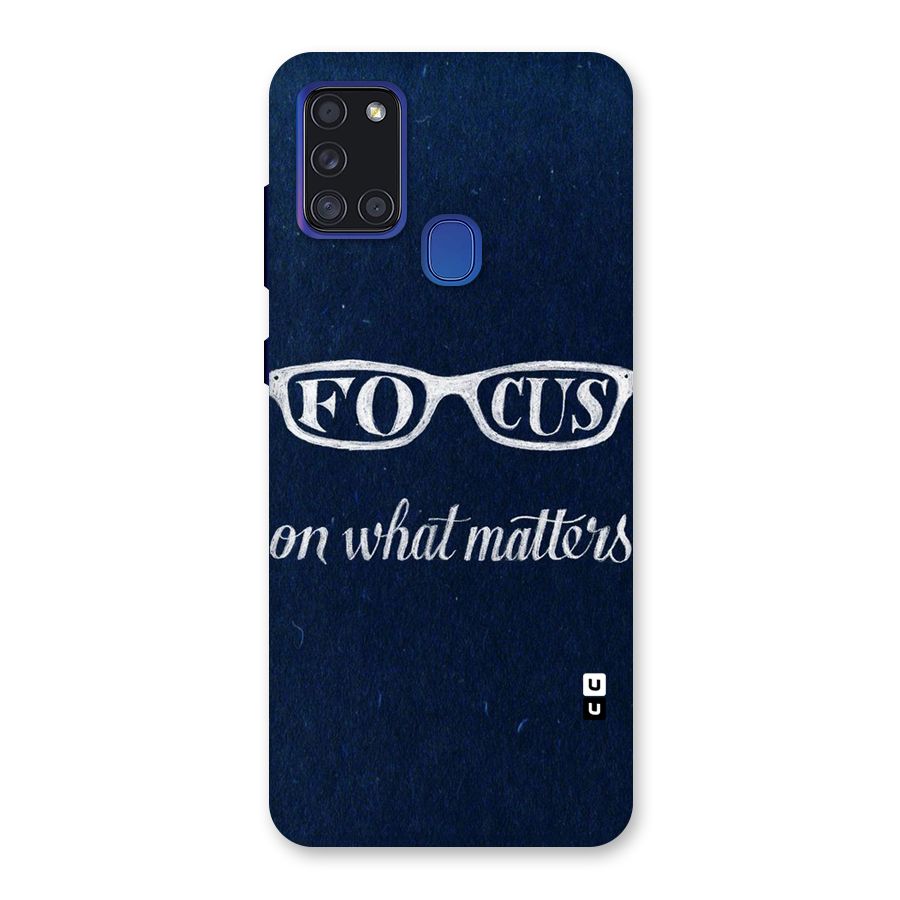 Focus Matters Back Case for Galaxy A21s