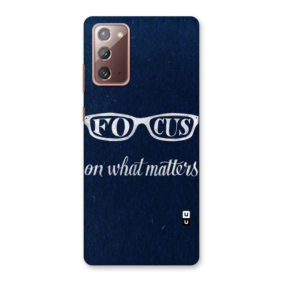 Focus Matters Back Case for Galaxy Note 20