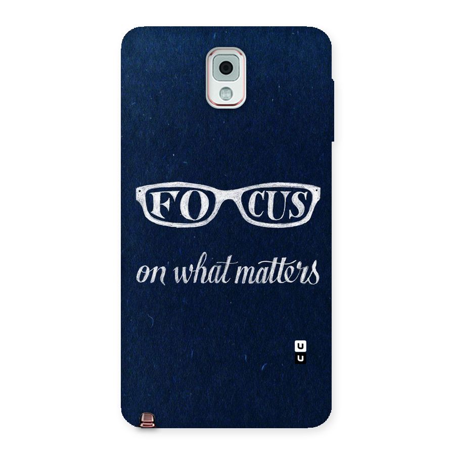 Focus Matters Back Case for Galaxy Note 3