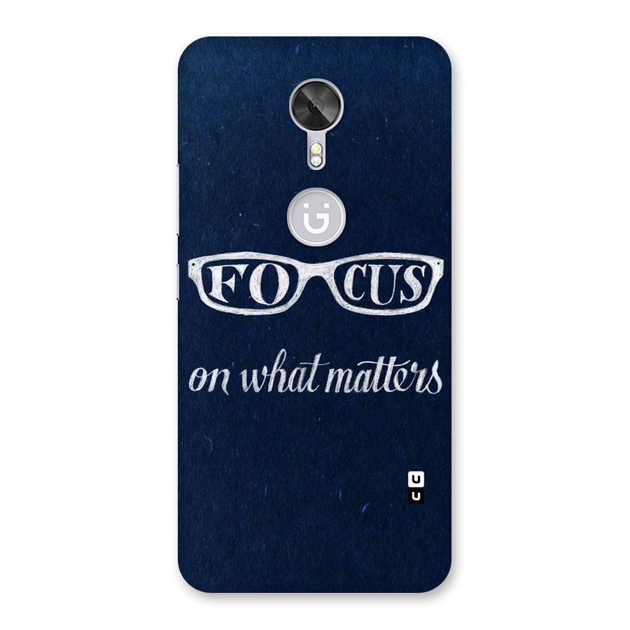 Focus Matters Back Case for Gionee A1