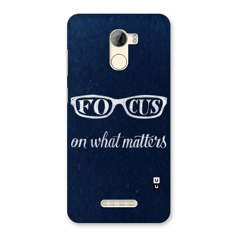 Focus Matters Back Case for Gionee A1 LIte