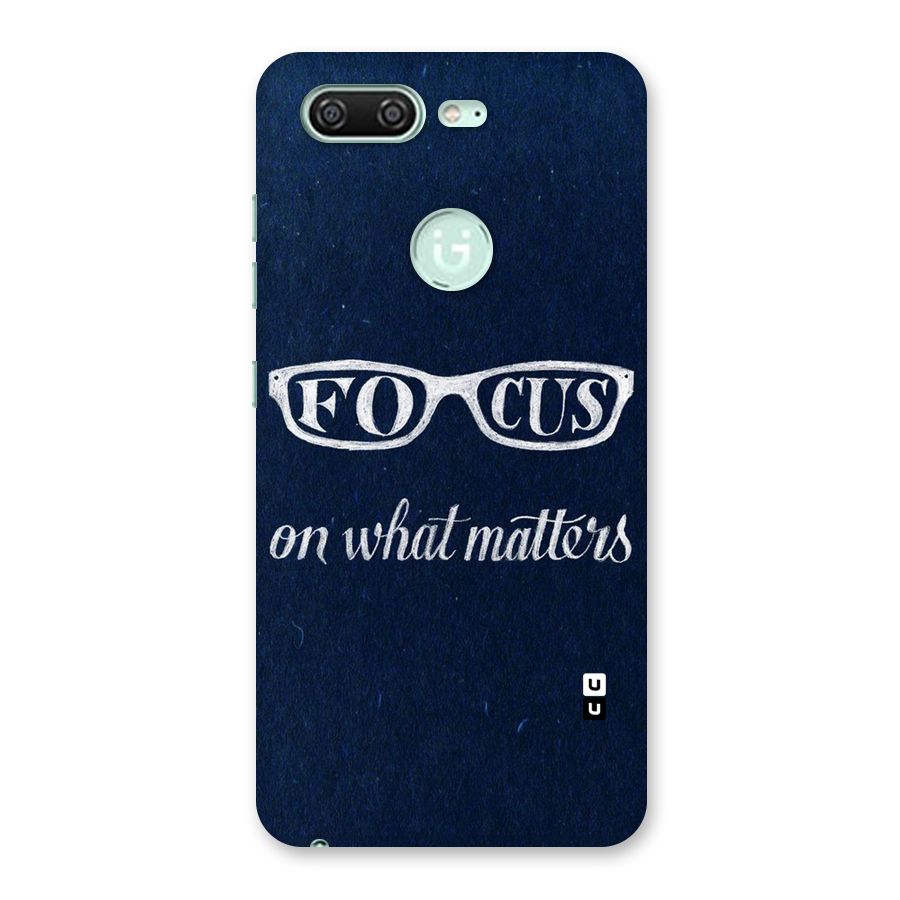 Focus Matters Back Case for Gionee S10