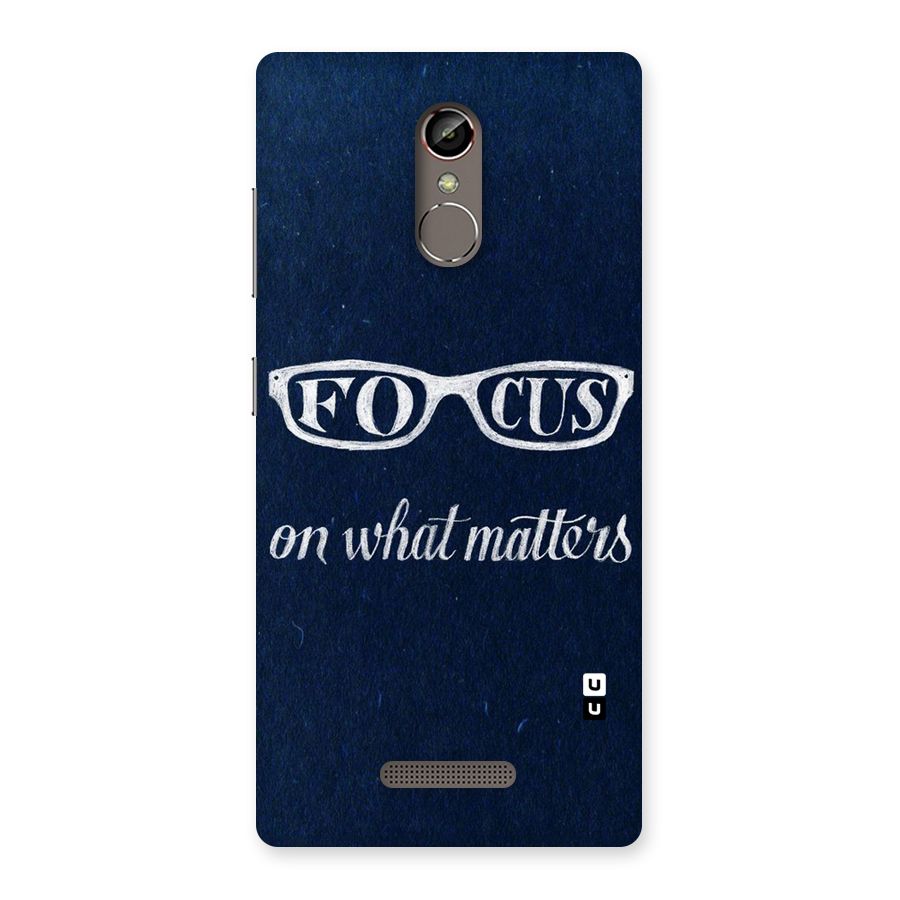 Focus Matters Back Case for Gionee S6s