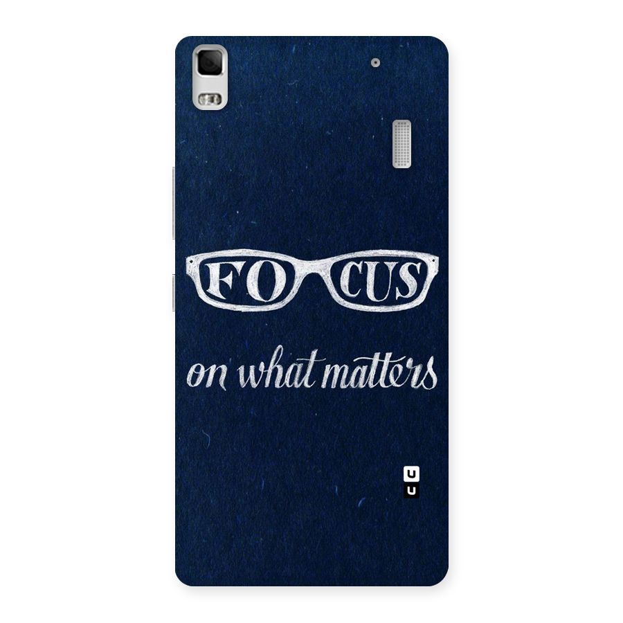 Focus Matters Back Case for Lenovo A7000