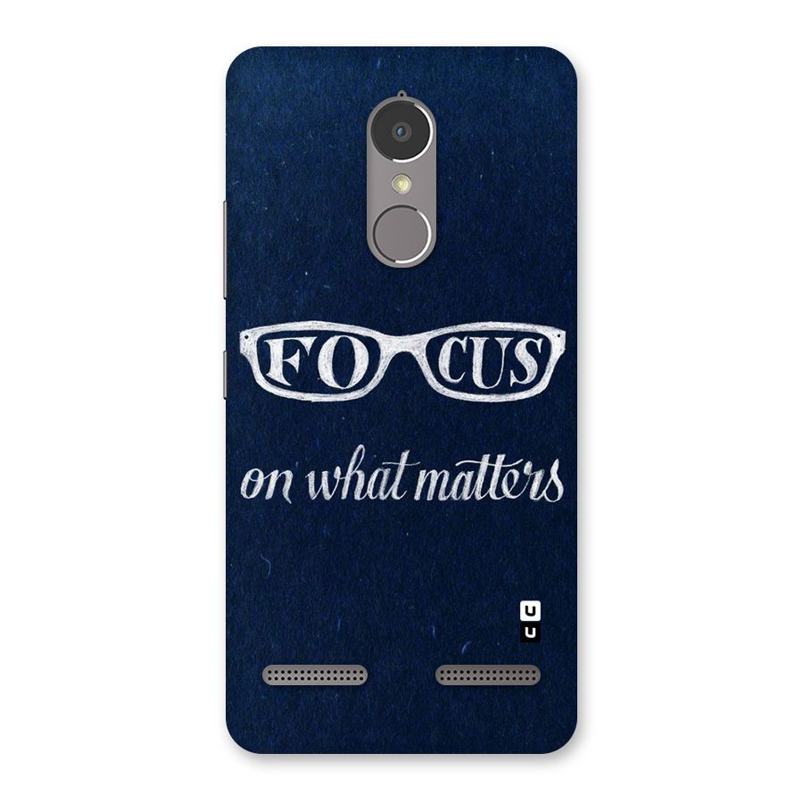 Focus Matters Back Case for Lenovo K6