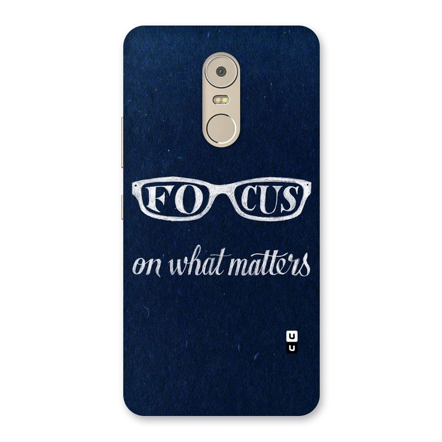 Focus Matters Back Case for Lenovo K6 Note