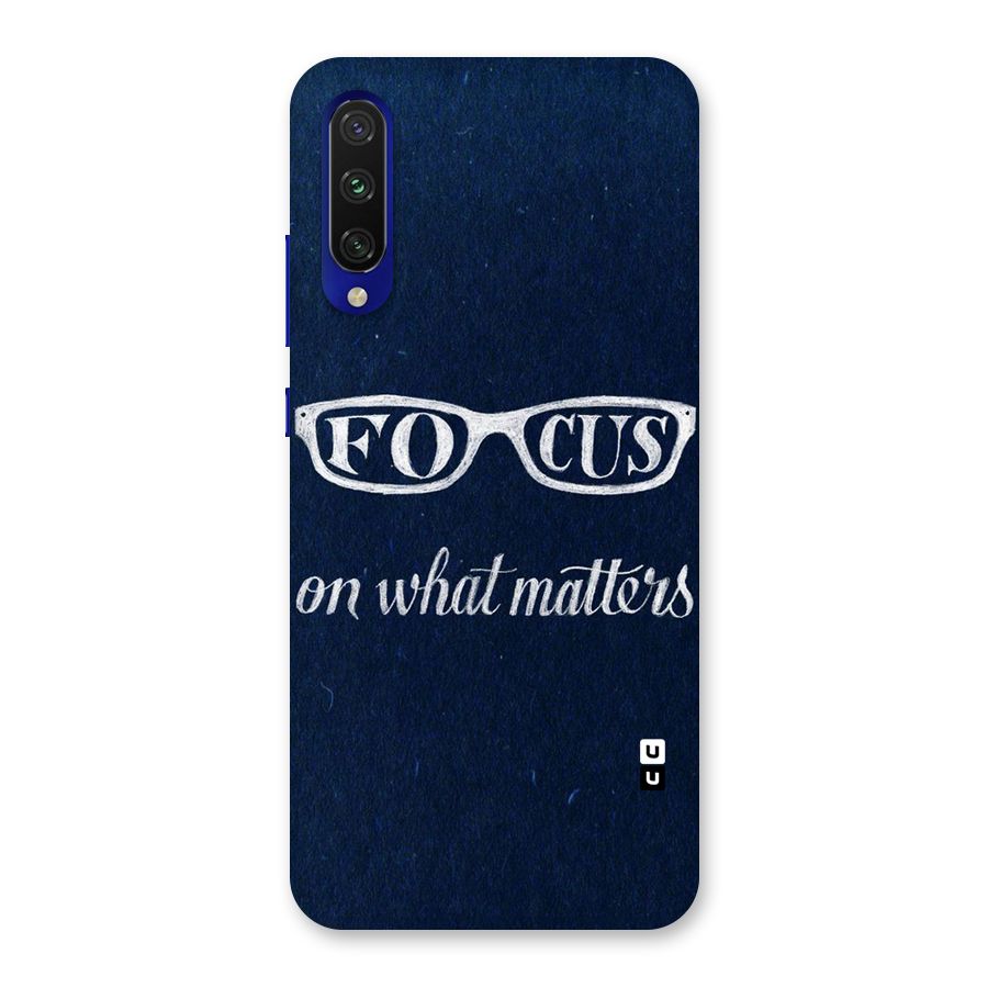 Focus Matters Back Case for Mi A3
