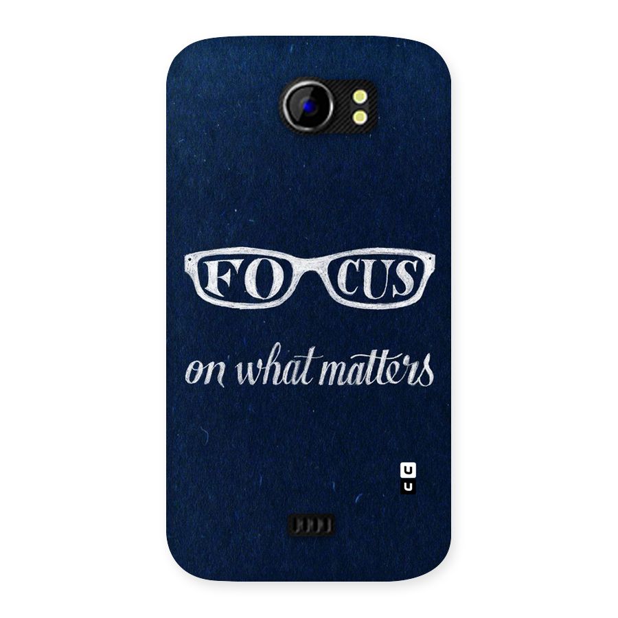 Focus Matters Back Case for Micromax Canvas 2 A110