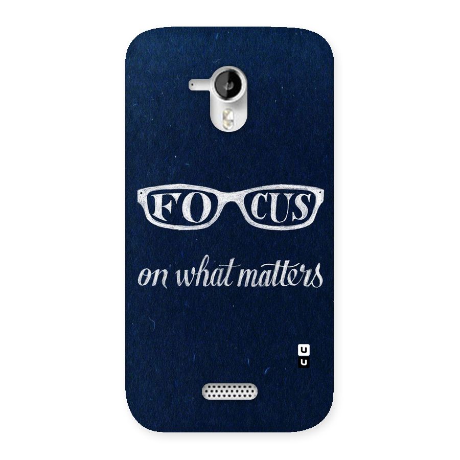 Focus Matters Back Case for Micromax Canvas HD A116