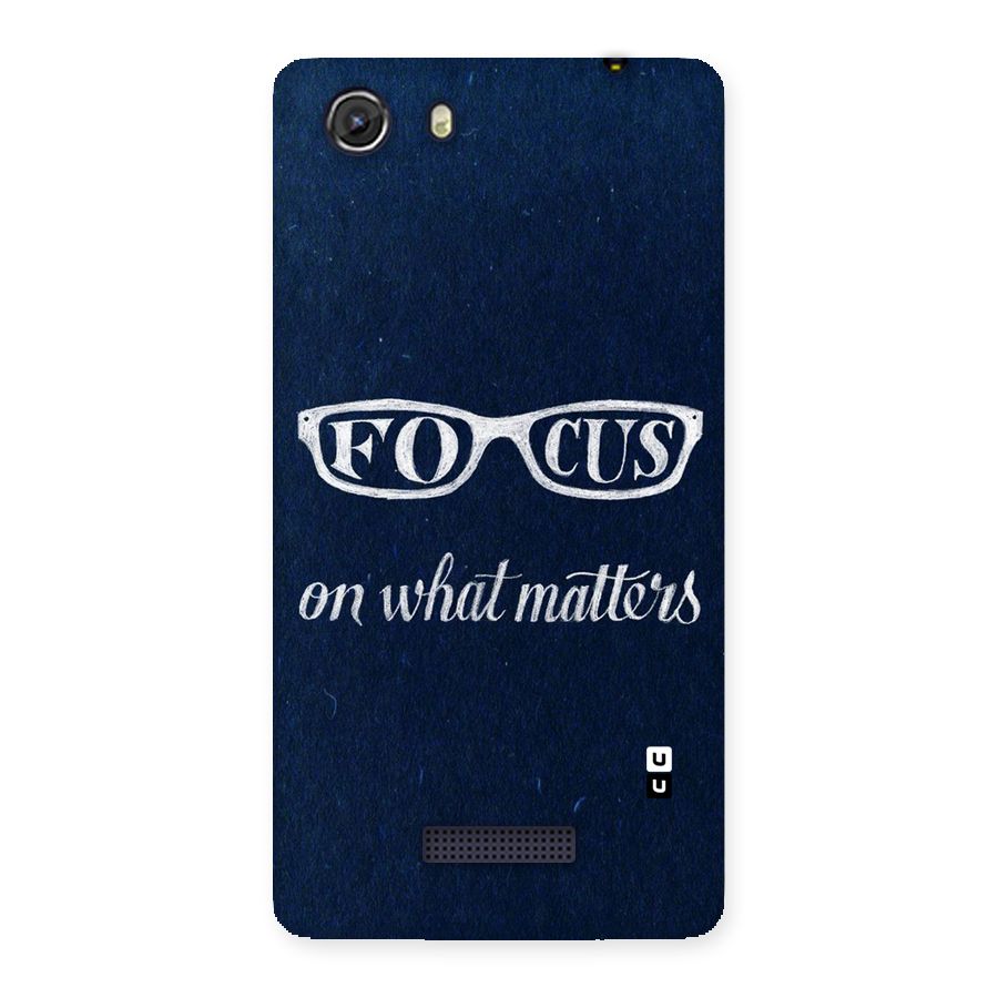Focus Matters Back Case for Micromax Unite 3