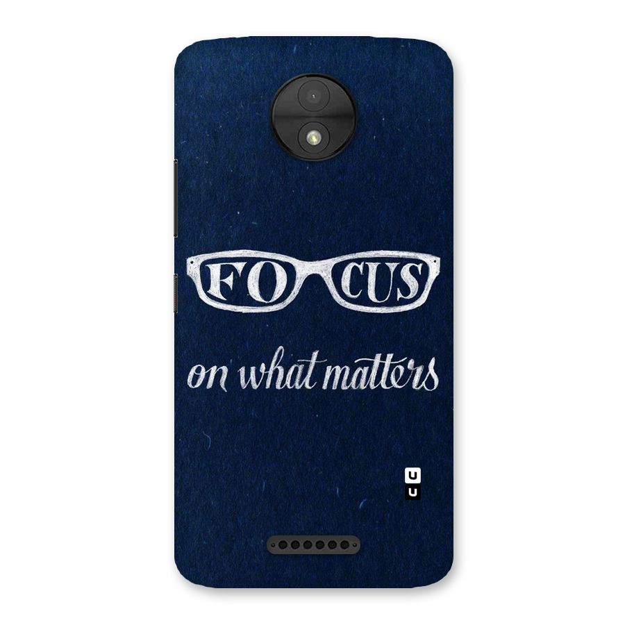 Focus Matters Back Case for Moto C