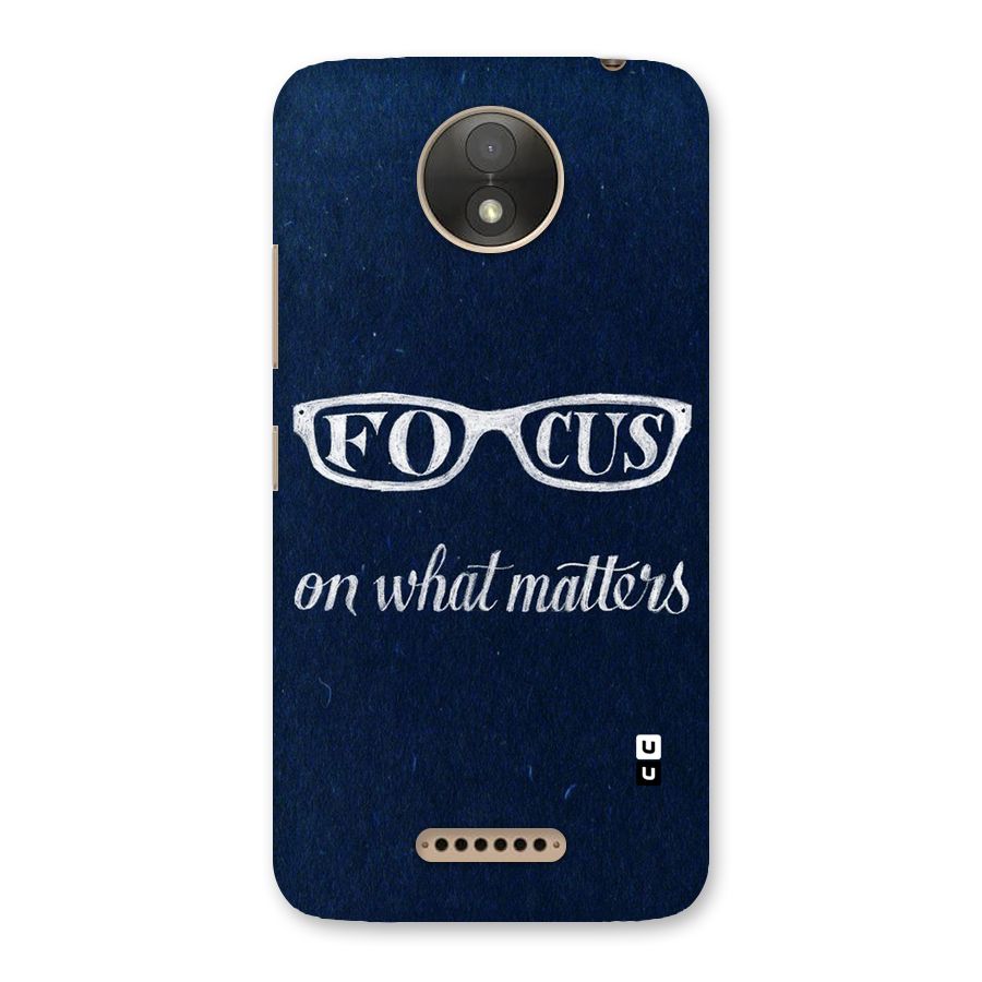 Focus Matters Back Case for Moto C Plus