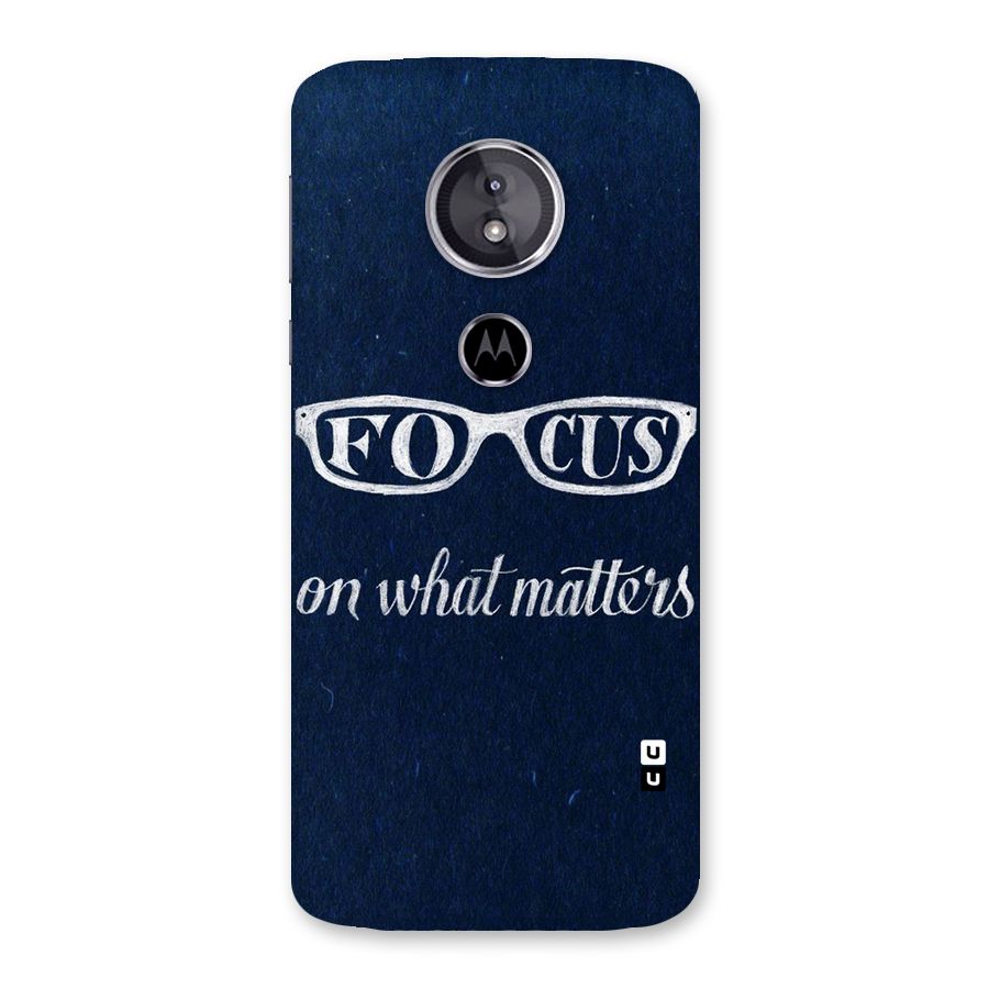 Focus Matters Back Case for Moto E5
