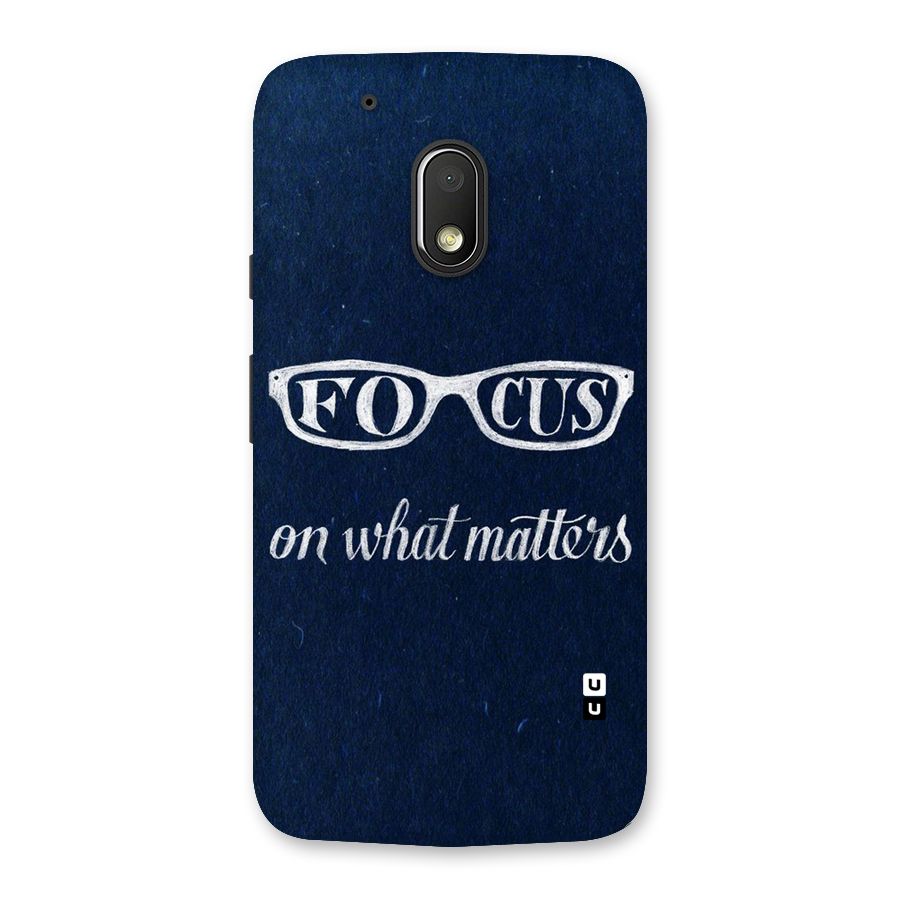 Focus Matters Back Case for Moto G4 Play
