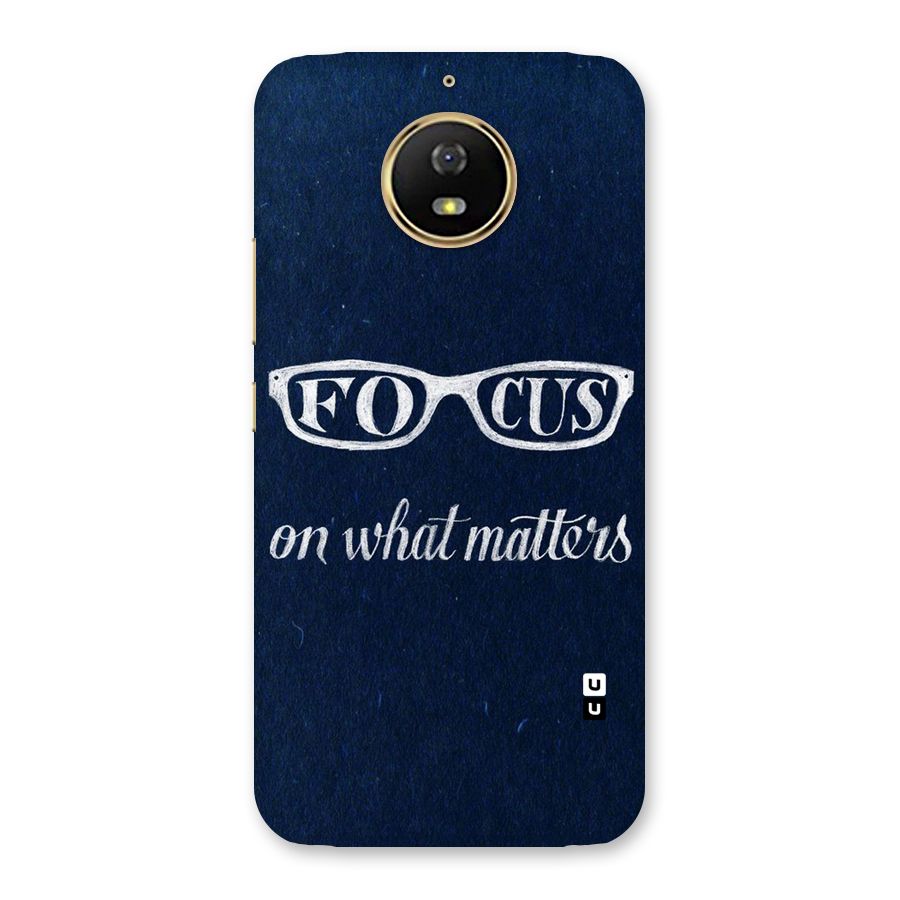 Focus Matters Back Case for Moto G5s