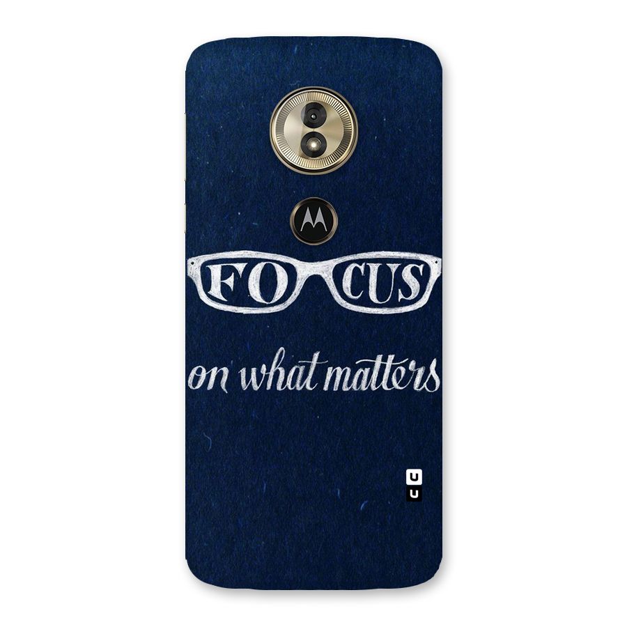 Focus Matters Back Case for Moto G6 Play
