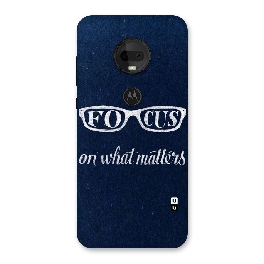 Focus Matters Back Case for Moto G7
