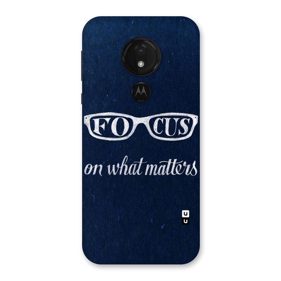 Focus Matters Back Case for Moto G7 Power